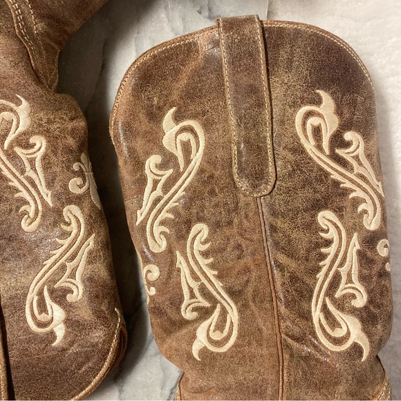 SOLD     Corral Cowboy Cowgirl Boots Sz 9 Honey Cortez Embroidered Tan Brown - Picture 12 of 15